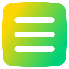 Hamburger Menu Square Icon from Plump Gradient Set