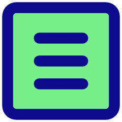 Hamburger Menu Square Icon from Core Pop Set