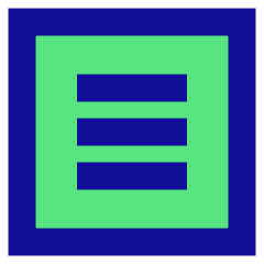 Hamburger Menu Square Icon from Sharp Pop Set