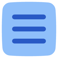 Hamburger Menu Square Icon from Plump Flat Set