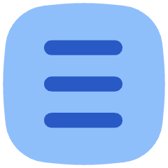 Hamburger Menu Square Icon from Flex Flat Set