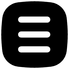 Hamburger Menu Square Icon from Flex Solid Set