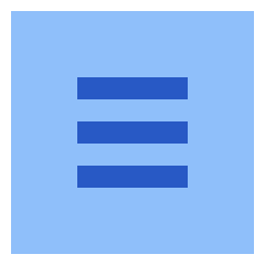 Hamburger Menu Square Icon from Sharp Flat Set