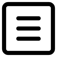 Hamburger Menu Square Icon from Core Line Set