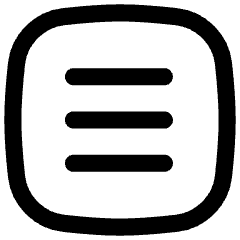 Hamburger Menu Square Icon from Flex Line Set