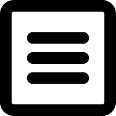 Hamburger Menu Square Icon from Micro Line Set