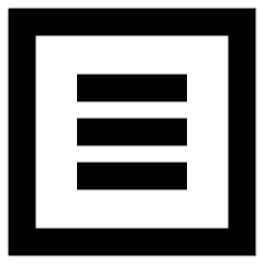 Hamburger Menu Square Icon from Sharp Remix Set