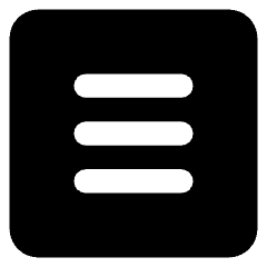 Hamburger Menu Square Icon from Core Solid Set