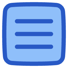 Hamburger Menu Square Icon from Plump Duo Set