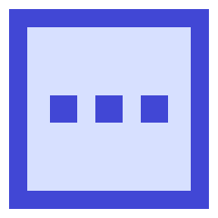Horizontal Menu Square Icon from Sharp Duo Set