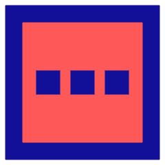 Horizontal Menu Square Icon from Sharp Pop Set