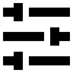 Horizontal Slider 3 Icon from Sharp Solid Set