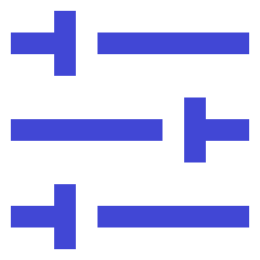 Horizontal Slider 3 Icon from Sharp Duo Set