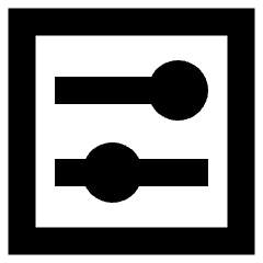 Horizontal Slider Square Icon from Sharp Remix Set