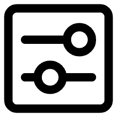 Horizontal Slider Square Icon from Core Line Set