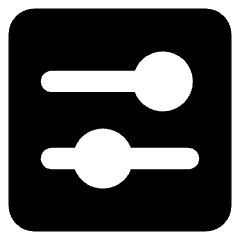 Horizontal Slider Square Icon from Core Solid Set