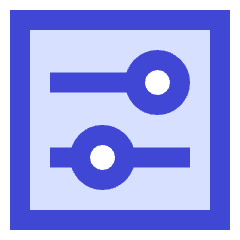 Horizontal Slider Square Icon from Sharp Duo Set