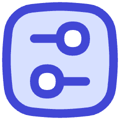 Horizontal Slider Square Icon from Flex Duo Set