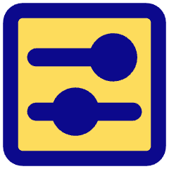 Horizontal Slider Square Icon from Core Pop Set