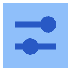 Horizontal Slider Square Icon from Sharp Flat Set