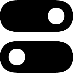 Horizontal Toggle Button Icon from Flex Solid Set