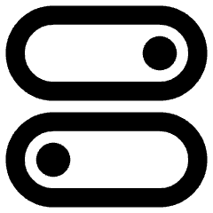 Horizontal Toggle Button Icon from Core Remix Set