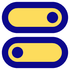 Horizontal Toggle Button Icon from Core Pop Set