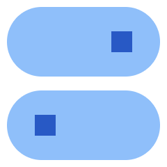 Horizontal Toggle Button Icon from Sharp Flat Set