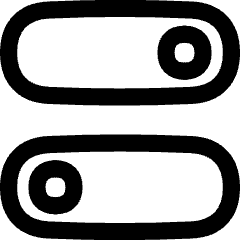 Horizontal Toggle Button Icon from Flex Line Set
