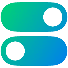 Horizontal Toggle Button Icon from Plump Gradient Set