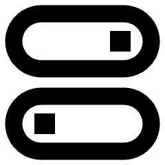 Horizontal Toggle Button Icon from Sharp Remix Set