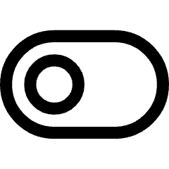 Horizontal Toggle Button Single Left Icon from Core Line Set