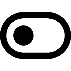 Horizontal Toggle Button Single Left Icon from Core Remix Set