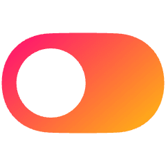 Horizontal Toggle Button Single Left Icon from Plump Gradient Set