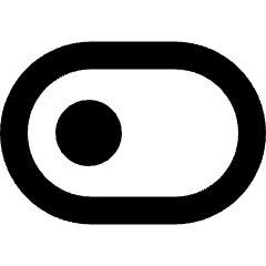 Horizontal Toggle Button Single Left Icon from Sharp Remix Set