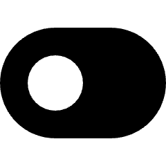 Horizontal Toggle Button Single Left Icon from Sharp Solid Set