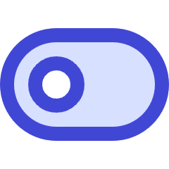 Horizontal Toggle Button Single Left Icon from Sharp Duo Set