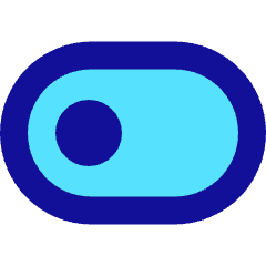 Horizontal Toggle Button Single Left Icon from Sharp Pop Set