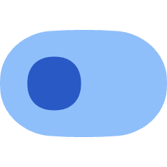 Horizontal Toggle Button Single Left Icon from Flex Flat Set