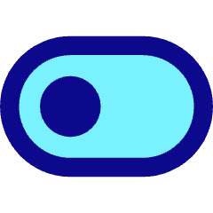 Horizontal Toggle Button Single Left Icon from Core Pop Set