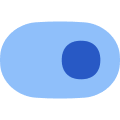 Horizontal Toggle Button Single Right Icon from Flex Flat Set