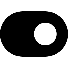 Horizontal Toggle Button Single Right Icon from Sharp Solid Set