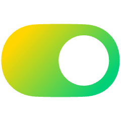 Horizontal Toggle Button Single Right Icon from Plump Gradient Set