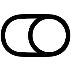 Horizontal Toggle Button Single Right Icon from Plump Line Set