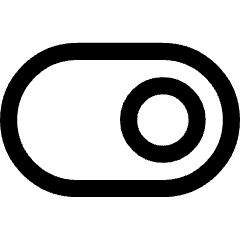 Horizontal Toggle Button Single Right Icon from Core Line Set