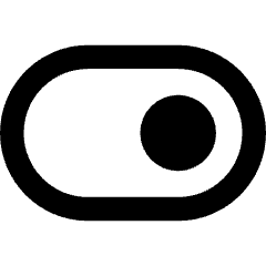 Horizontal Toggle Button Single Right Icon from Core Remix Set