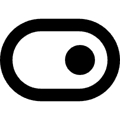 Horizontal Toggle Button Single Right Icon from Sharp Remix Set