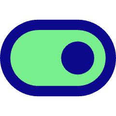Horizontal Toggle Button Single Right Icon from Core Pop Set