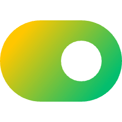 Horizontal Toggle Button Single Right Icon from Sharp Gradient Set