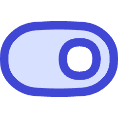 Horizontal Toggle Button Single Right Icon from Flex Duo Set